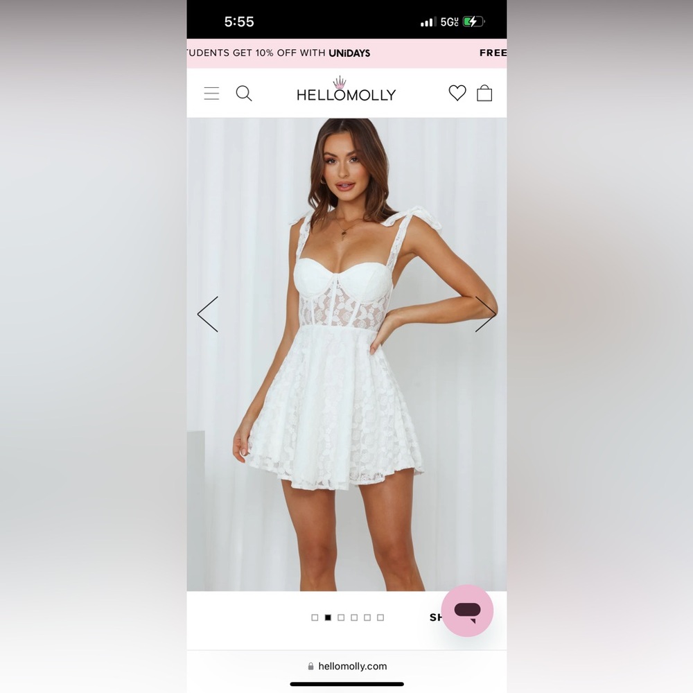Hello Molly white mini dress